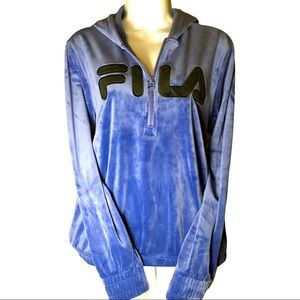 COPY - Cozy FILA blue/purple velour hoodie